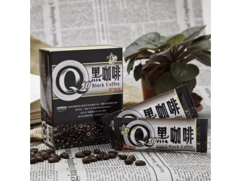 Q10黑咖啡(5gx15入/盒)~無糖無奶精，即溶研磨咖啡的口感。