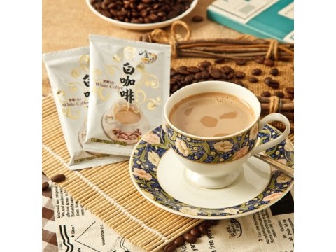 二合一無加糖白咖啡(20gx15入/包)~馬來西亞中部怡保市特產，100%白咖啡純正原味。