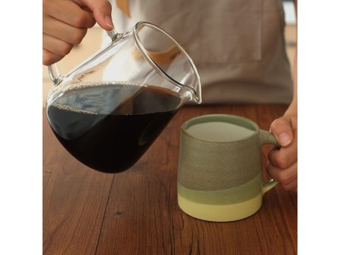 陶瓷系列 握把濾杯手沖咖啡壺組（2-4人份）