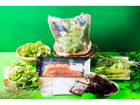 【土耕無毒生菜綜合包12入(2,160g)+煙燻鮭魚6包(600g)免運組】滿滿的蔬菜纖維 超豐富的蛋白質