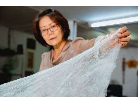【台灣製造 100%純蠶絲被 6x7尺 雙人被(2.4公斤)】原價$11000 現正特賣中！讓手工蠶絲被每天為您呵護家人8個小時！