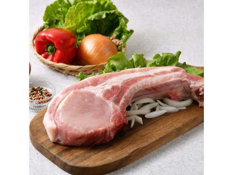【OMEGA 亞麻籽豬肉 戰斧豬排200~250g】Omega亞麻籽養殖 讓肉質層次更豐富