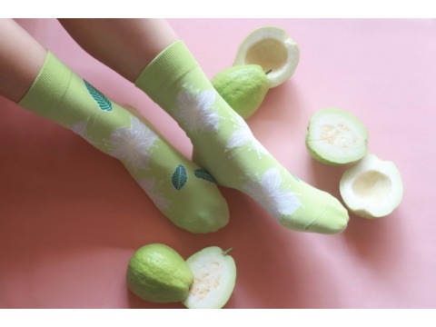 【花果襪】成熟的美│芭樂花襪子