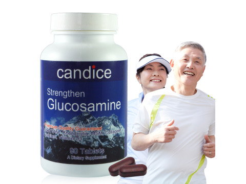 【Candice】康迪斯葡萄糖胺加強錠(90顆/瓶)Glucosamine，添加軟骨素、MSM