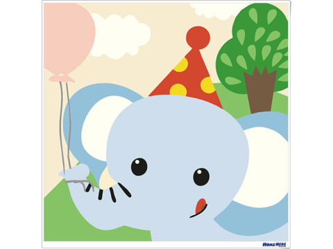 【HOMEHERE 數字油畫 大象】可愛圖案 兒童最愛